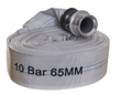 Layflat White Canvas Hose 10Bar 65mm x 30m