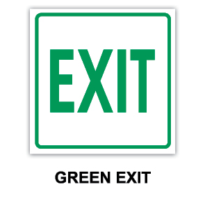 191 x 190mm Exit Sign (ABS)